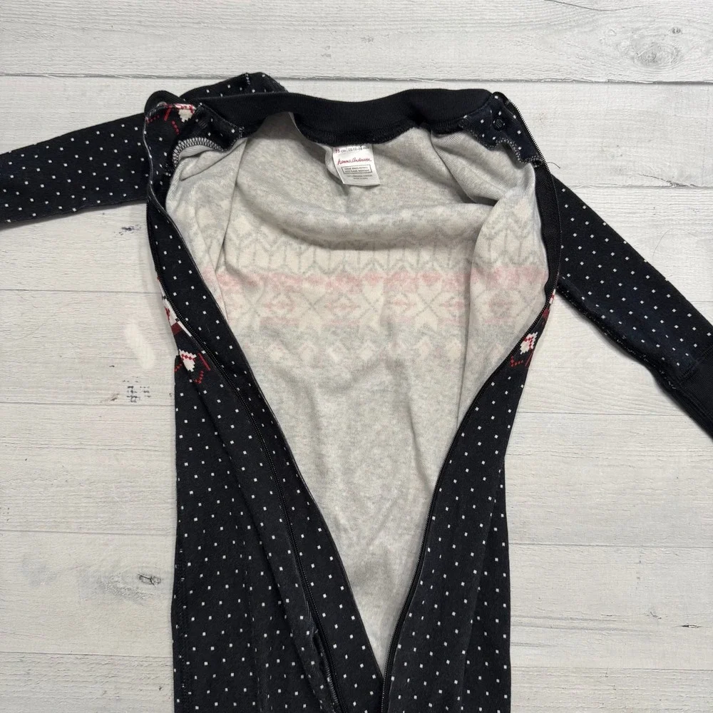 Hanna Andersson bay fair isle footless‎ pajamas one piece size 75 12-18 months